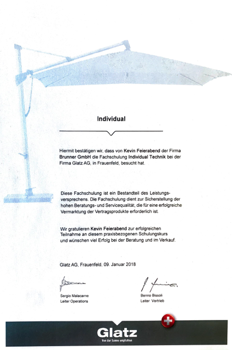 Glatz Zertifikat 2
